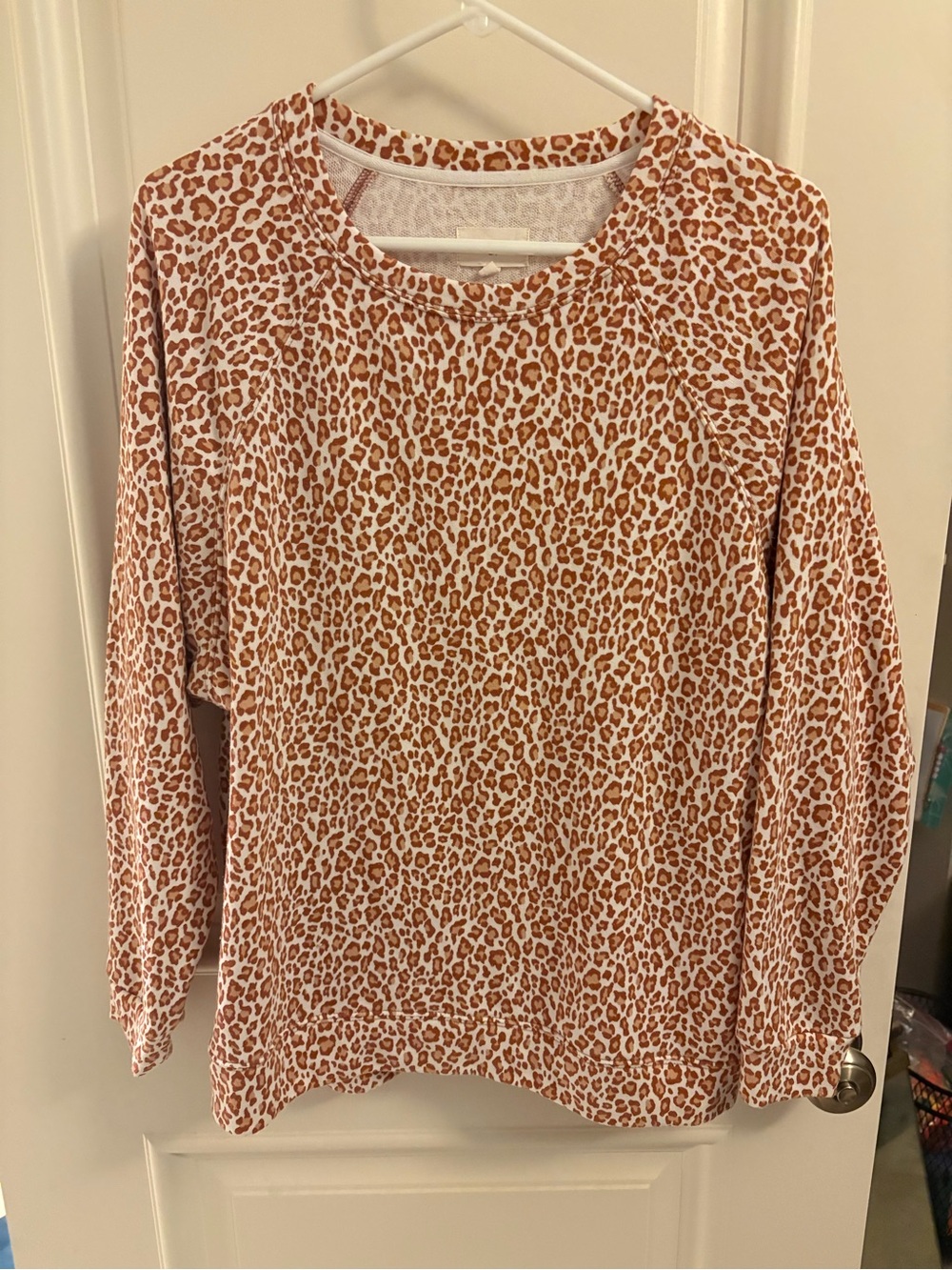Lou & Grey Leopard Print Long Sleeve Oversized Sweatshirt
